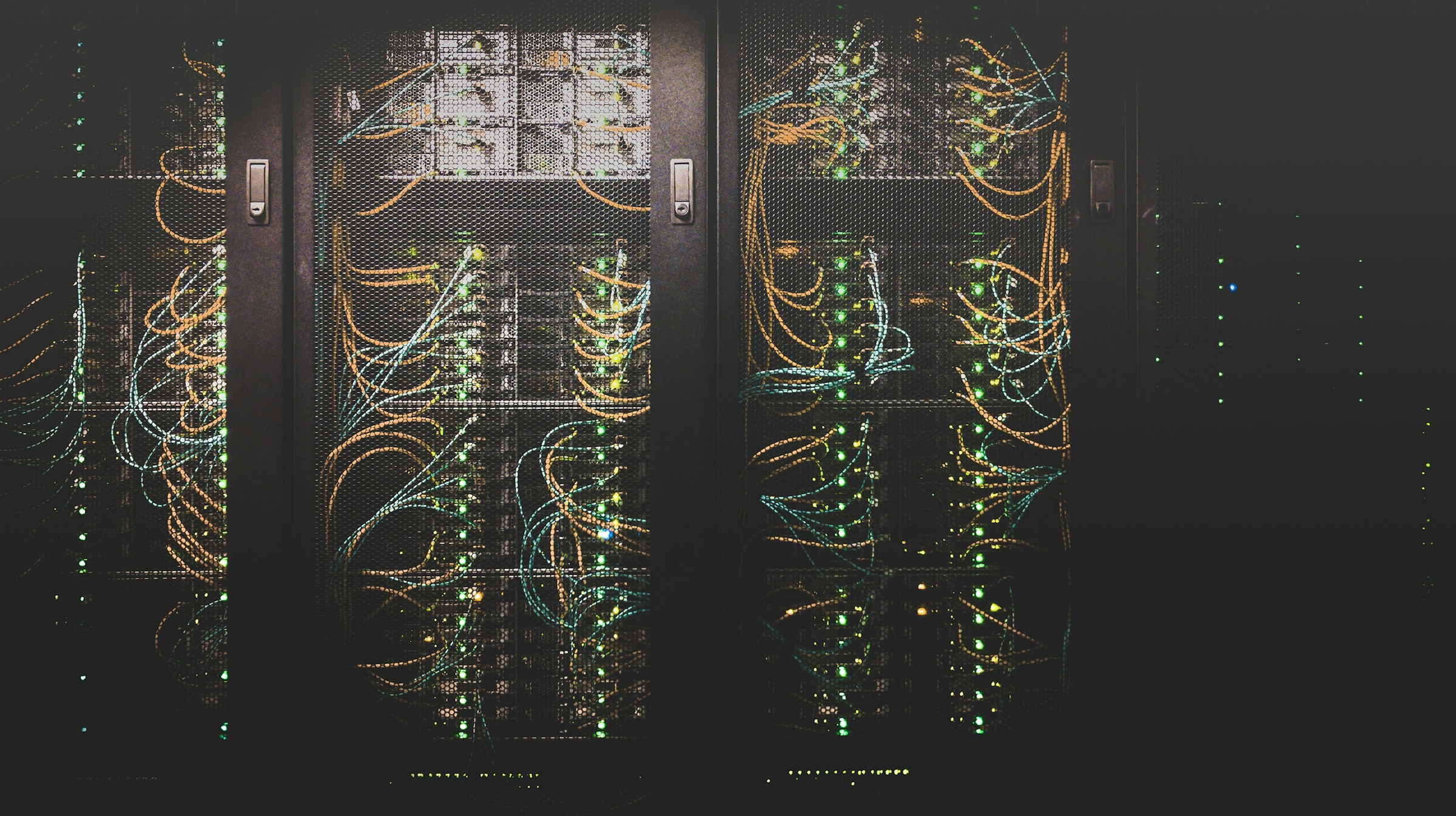 Server racks inside a data centre